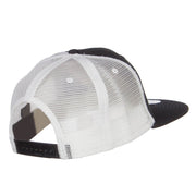 Mountain Biking Embroidered Snapback Mesh Cap