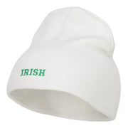 Mini Irish Embroidered Short Beanie