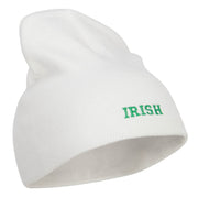 Mini Irish Embroidered Short Beanie