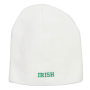 Mini Irish Embroidered Short Beanie