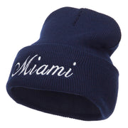 City of Miami Embroidered Long Beanie