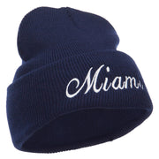 City of Miami Embroidered Long Beanie