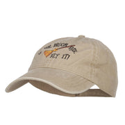 If The Broom Fits Embroidered Washed Cap