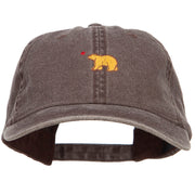 Mini Cali Bear Embroidered Washed Cap