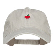 Mini Apple Embroidered Washed Cap