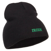 Mini Irish Embroidered Short Beanie