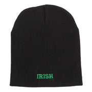 Mini Irish Embroidered Short Beanie