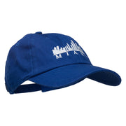 Miami Skyline Embroidered Washed Cap