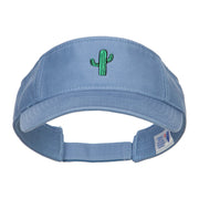 Mini Cactus Embroidered Cotton Washed Visor