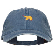 Mini Cali Bear Embroidered Washed Cap