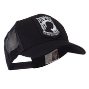 Pow Mia Embroidered Military Patched Mesh Cap