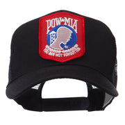 Pow Mia Embroidered Military Patched Mesh Cap