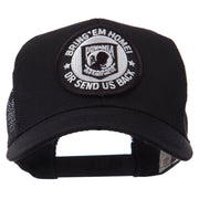 Pow Mia Embroidered Military Patched Mesh Cap