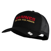 Marines The Few The Proud Embroidered Solid Cotton Twill Mesh Prostyle Cap - Black OSFM