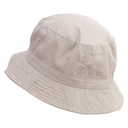 Blue Pattern Sail Boat Embroidered Bucket Hat - Natural OSFM