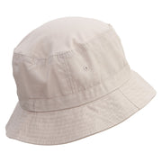 Blue Pattern Sail Boat Embroidered Bucket Hat - Natural OSFM