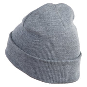 Standing Bearded Dragon Embroidered Super Stretch Knit Watch Cap Beanie - Light Grey OSFM