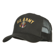 US Army Logo Embroidered Solid Cotton Mesh Pro Cap