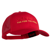 Marines The Few The Proud Embroidered Solid Cotton Twill Mesh Prostyle Cap - Red OSFM