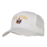 US Army Logo Embroidered Solid Cotton Mesh Pro Cap