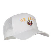 US Army Logo Embroidered Solid Cotton Mesh Pro Cap