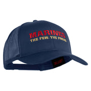 Marines The Few The Proud Embroidered Solid Cotton Twill Mesh Prostyle Cap - Navy OSFM