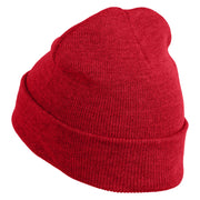 Standing Bearded Dragon Embroidered Super Stretch Knit Watch Cap Beanie - Cardinal Red OSFM