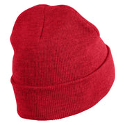 Standing Bearded Dragon Embroidered Super Stretch Knit Watch Cap Beanie - Cardinal Red OSFM