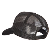 US Army Logo Embroidered Solid Cotton Mesh Pro Cap