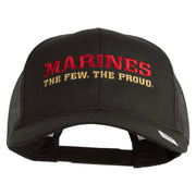 Marines The Few The Proud Embroidered Solid Cotton Twill Mesh Prostyle Cap - Charcoal OSFM