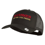 Marines The Few The Proud Embroidered Solid Cotton Twill Mesh Prostyle Cap - Charcoal OSFM