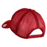 The Few The Proud Embroidered Solid Cotton Twill Mesh Prostyle Cap - Red OSFM
