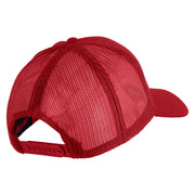 The Few The Proud Embroidered Solid Cotton Twill Mesh Prostyle Cap - Red OSFM