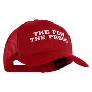 The Few The Proud Embroidered Solid Cotton Twill Mesh Prostyle Cap - Red OSFM