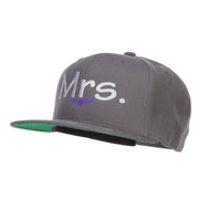 Mrs Embroidered Snapback Cap