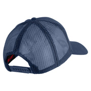 The Few The Proud Embroidered Solid Cotton Twill Mesh Prostyle Cap - Navy OSFM