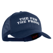 The Few The Proud Embroidered Solid Cotton Twill Mesh Prostyle Cap - Navy OSFM