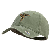 U.S. Army Nurse Corps Embroidered Washed Solid Pigment Dyed Cotton Twill Brass Buckle Cap - Olive OSFM