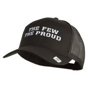 The Few The Proud Embroidered Solid Cotton Twill Mesh Prostyle Cap - Charcoal OSFM