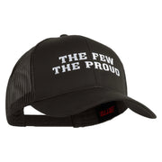 The Few The Proud Embroidered Solid Cotton Twill Mesh Prostyle Cap - Charcoal OSFM