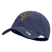 U.S. Army Nurse Corps Embroidered Washed Solid Pigment Dyed Cotton Twill Brass Buckle Cap - Navy OSFM
