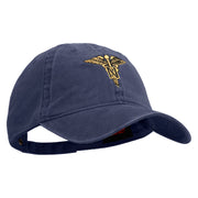 U.S. Army Nurse Corps Embroidered Washed Solid Pigment Dyed Cotton Twill Brass Buckle Cap - Navy OSFM