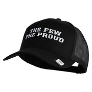 The Few The Proud Embroidered Solid Cotton Twill Mesh Prostyle Cap - Black OSFM