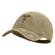 U.S. Army Nurse Corps Embroidered Washed Solid Pigment Dyed Cotton Twill Brass Buckle Cap - Khaki OSFM