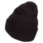 Mini Lips Embroidered Long Beanie