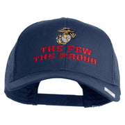 The Few The Proud US Marine Embroidered Solid Cotton Twill Mesh Prostyle Cap - Navy OSFM