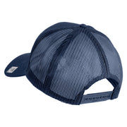 The Few The Proud US Marine Embroidered Solid Cotton Twill Mesh Prostyle Cap - Navy OSFM