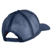 The Few The Proud US Marine Embroidered Solid Cotton Twill Mesh Prostyle Cap - Navy OSFM