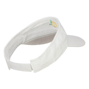 Mini Lemon Embroidered Cotton Washed Visor