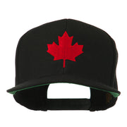 Canada Maple Leaf Embroidered Flat Bill Cap